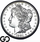 1881-S Morgan Silver Dollar, PROOF-Like, Flashy Solid Gem BU++ PL