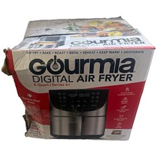 Imagen de Gourmia Digital Air Fryer 8 Qt Stainless Steel, 12 Programs, 1400W Silver/Black