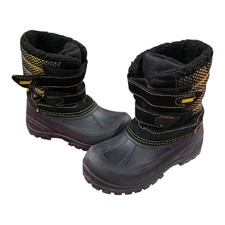 KHOMBU Kids' Snow Boot Snowbank In Black Yellow Size 2M Pre Owned