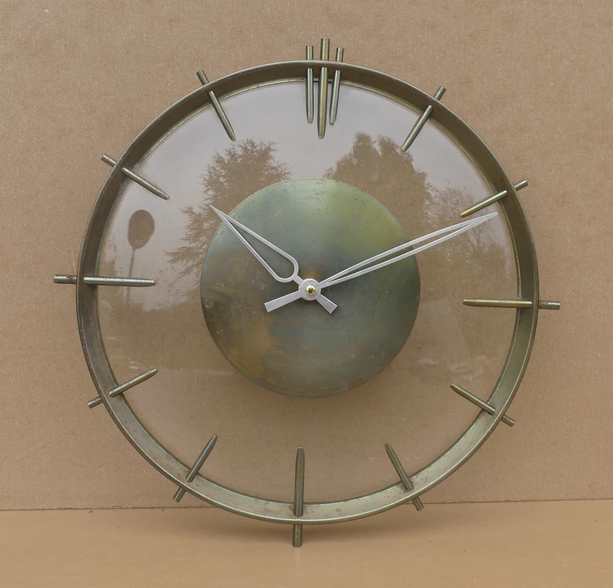 Horloge Murale Jaz TEVIC Vintage - Formica Poirier - Fabriquée En France - Fonctionne