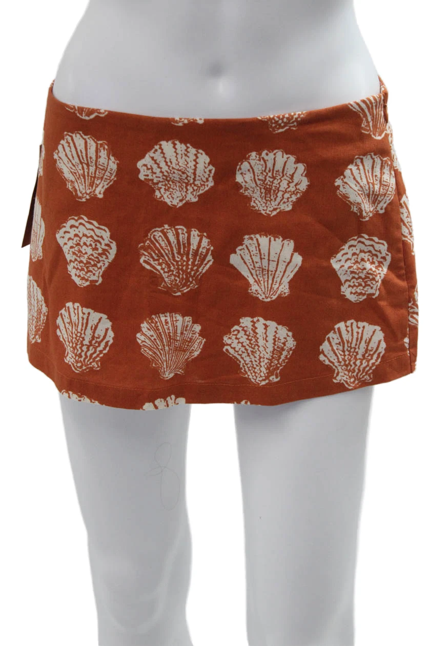 Kourt Women Mini Skort Orange Size 4