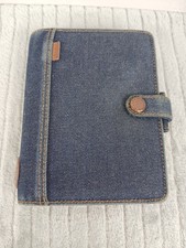 Vintage 2004 Filofax Denim Mini Organiser Rare 2014 foreign pages Included