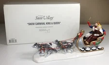 DEPT 56 Village SNOW CARNIVAL KING & QUEEN Christmas Ceramic Accessories