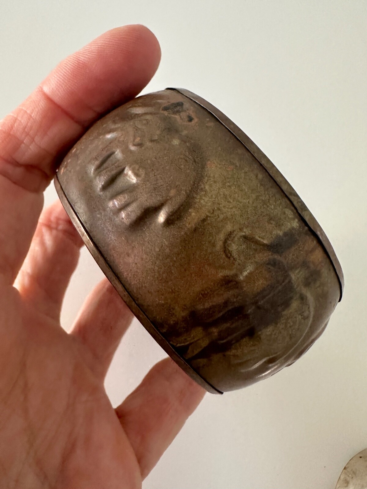 Elephant Bangle Cuff Wide Statement  Bracelet Sil… - image 6