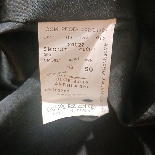 Armani Collezioni Vintage Black Long Doubke Breasted Blazer Size 14 - Picture 12 of 13