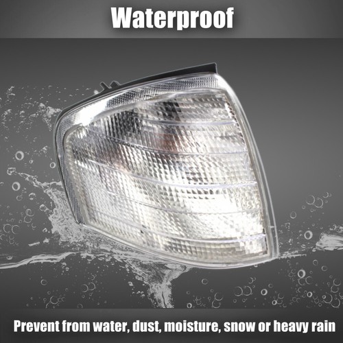 For Mercedes-Benz C-Class W202 1994-2000 2x Clear White Front Indicator Lens - Picture 5 of 9