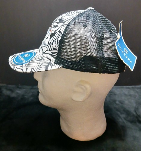 OKC Thunder Hat Snapback Back & White Leaf Pattern NBA Top Of The World - Picture 2 of 6