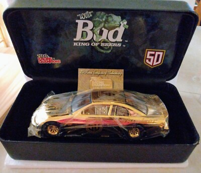 1998 RANDY LaJOIE 24K GOLD Chevy #50 LOUIE The LIZARD 1/24 Nascar w/LEATHER Case