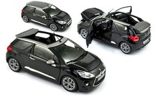 Norev 181545 - Miniature Citroen DS3 Cabrio Black (1:18)