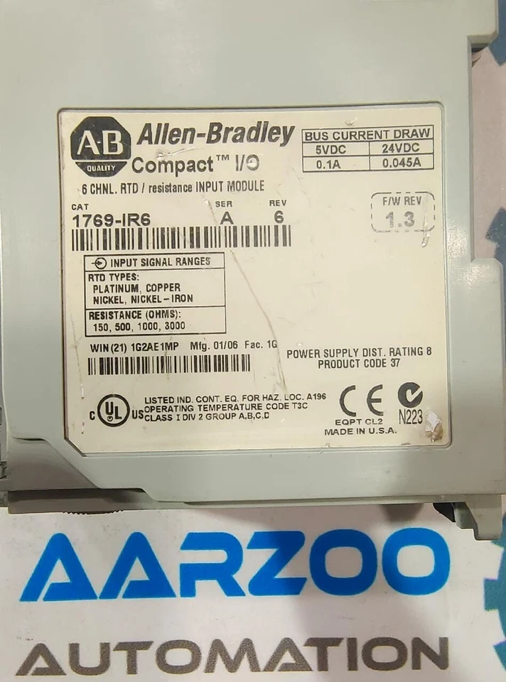 Modulo RTD 6 Pt AB 1769-IR6 SER A CompactLogix - Immagine 3 di 4