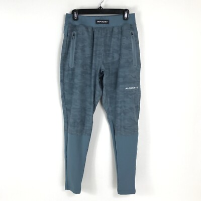 Alphalete Infinity Tech Pants Men's Medium Blue Camo Jogger Fitness Workout  Gym