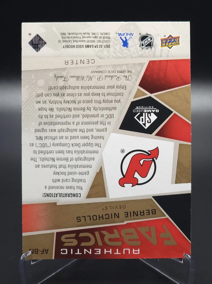 Camiseta deportiva Nicholls 2021-22 SP usada de hockey telas auténticas #17/49 AF-BN Foto 4 de 4