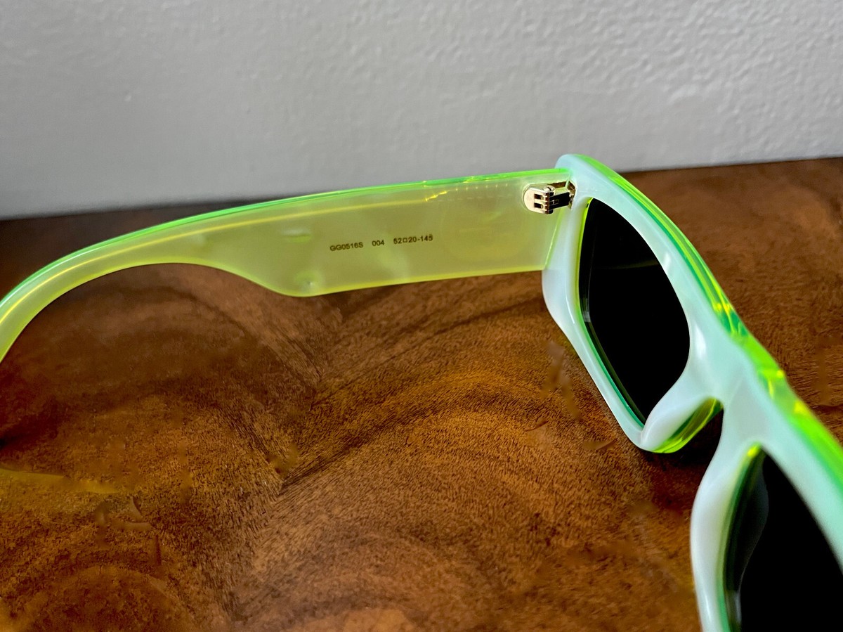 GUCCI Seasonal Icon Fluorescent Neon Lemon Lime Pearl Slim