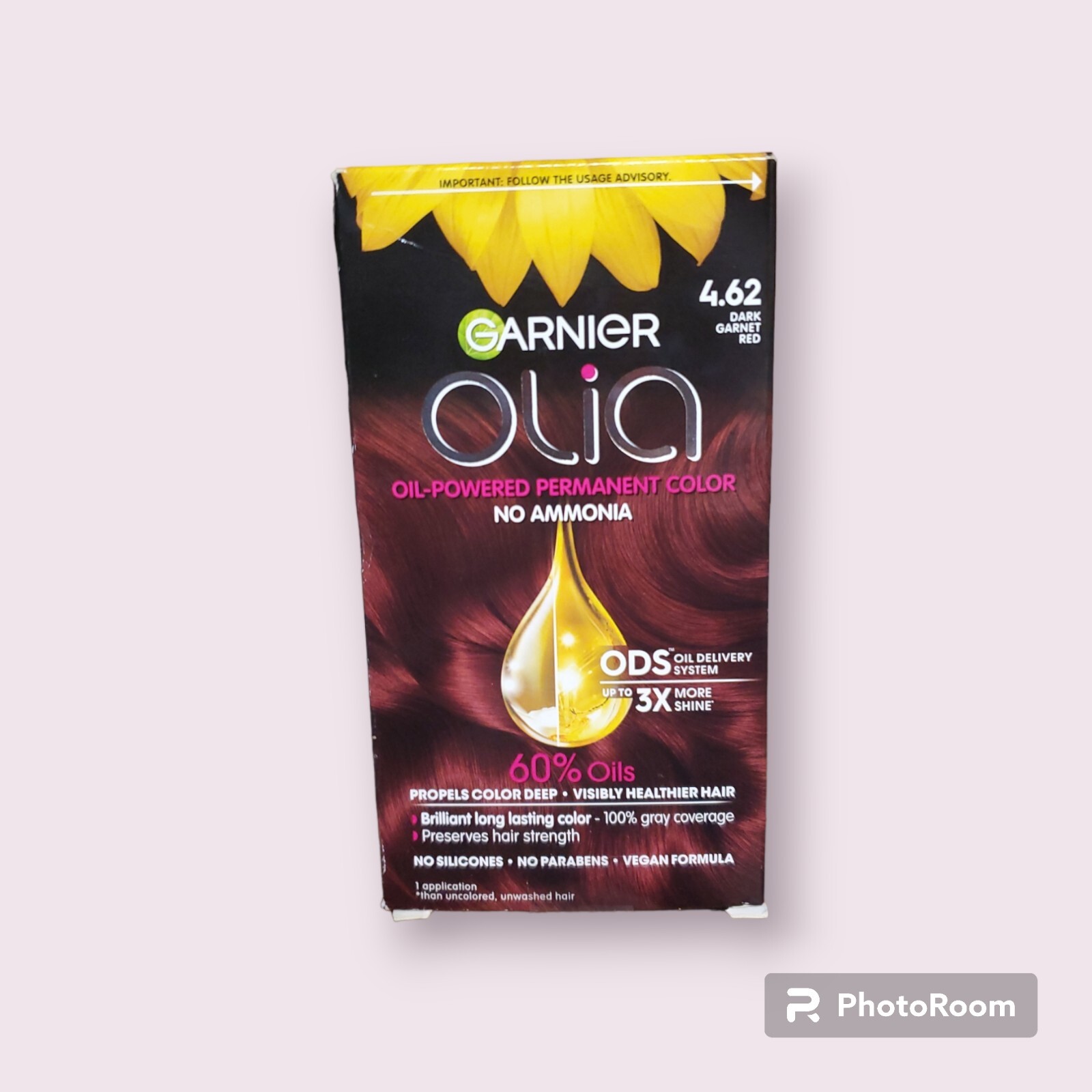 Garnier Olia Brilliant Color Oil-Rich Hair Dye Dark Garnet Red 4.62. C