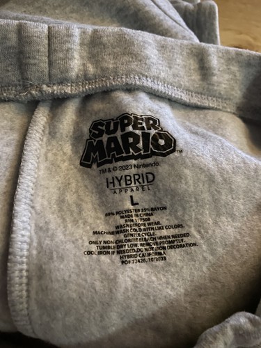 New With Tag Official Nintendo Mario Luigi Sweat Pants Child Size Large - Picture 4 of 6