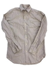 Uniqlo Striped Spread Collar Long Sleeve Button Down Dress Shirt Medium Worn