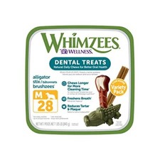 WHIMZEES Dog Dental Chews 28 Count All Natural Tartar Plaque Reduction Treats