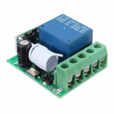 DC 12V 1CH Relay Wireless Remote Control Switch Receiver Module For learning
