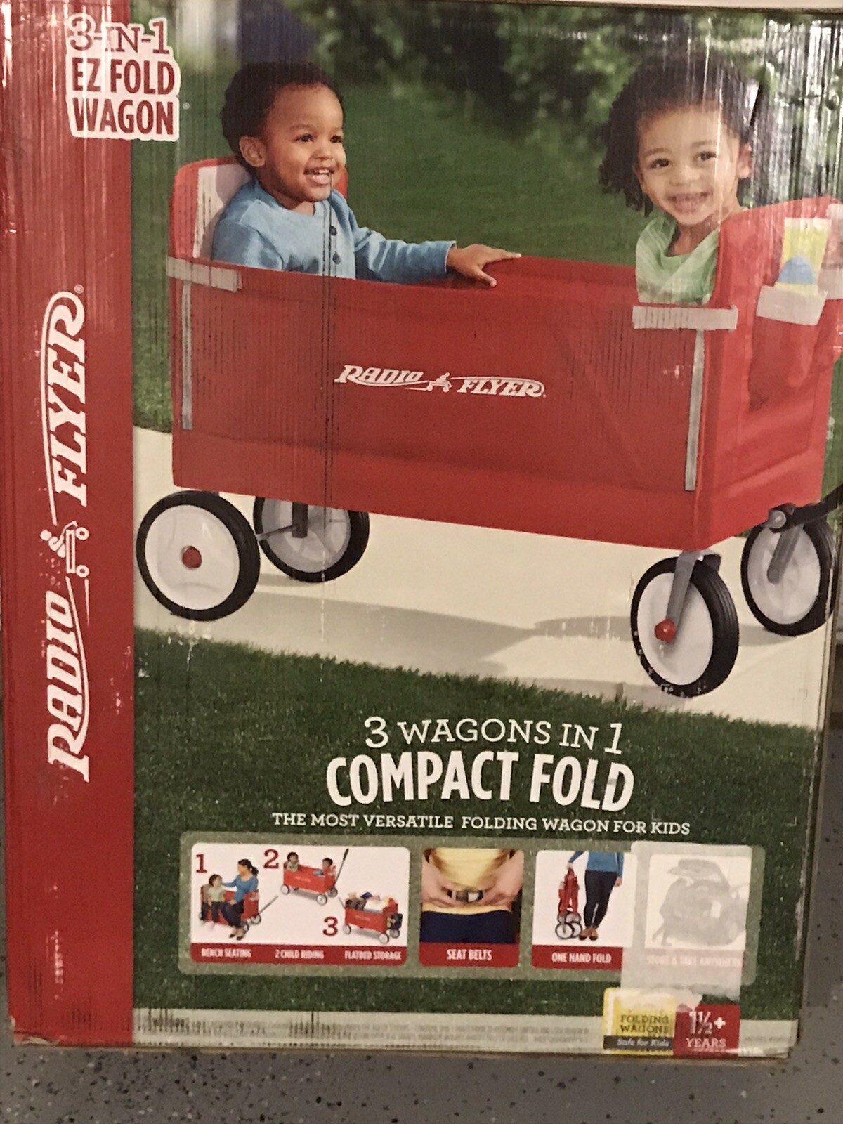 radio flyer 3 wagons in 1 compact fold