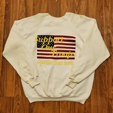 Vintage Desert Storm Sweatshirt Adult XL Support Our Troops White Hanes USA 1990