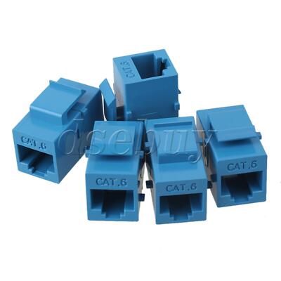 Female to Female RJ45 Keystone Wall Coupler Jack Adapter  CAT6 Pack of 5