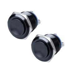 2-Pack 19mm Metal Momentary Push Button Switch Screw Terminals 12V 24V 36V DC...