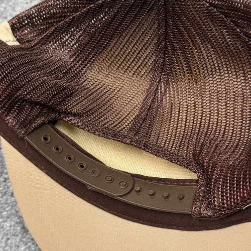 Canada Olympics Hat Snapback Trucker Cap Three Stripe Mesh Vintage 80s Brown - Picture 6 of 11