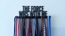 ESTANTE DE EXHIBICIÓN DE MEDALLAS DE CARRERA STAR WARS SOPORTE DE MEDALLA COLGANTE 5K 10K MEDIA MARATÓN
