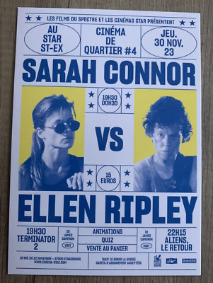 AK Postkarte Sarah CONNOR (''Terminator 1985'') vs Ellen RIPLEY -10x15cm