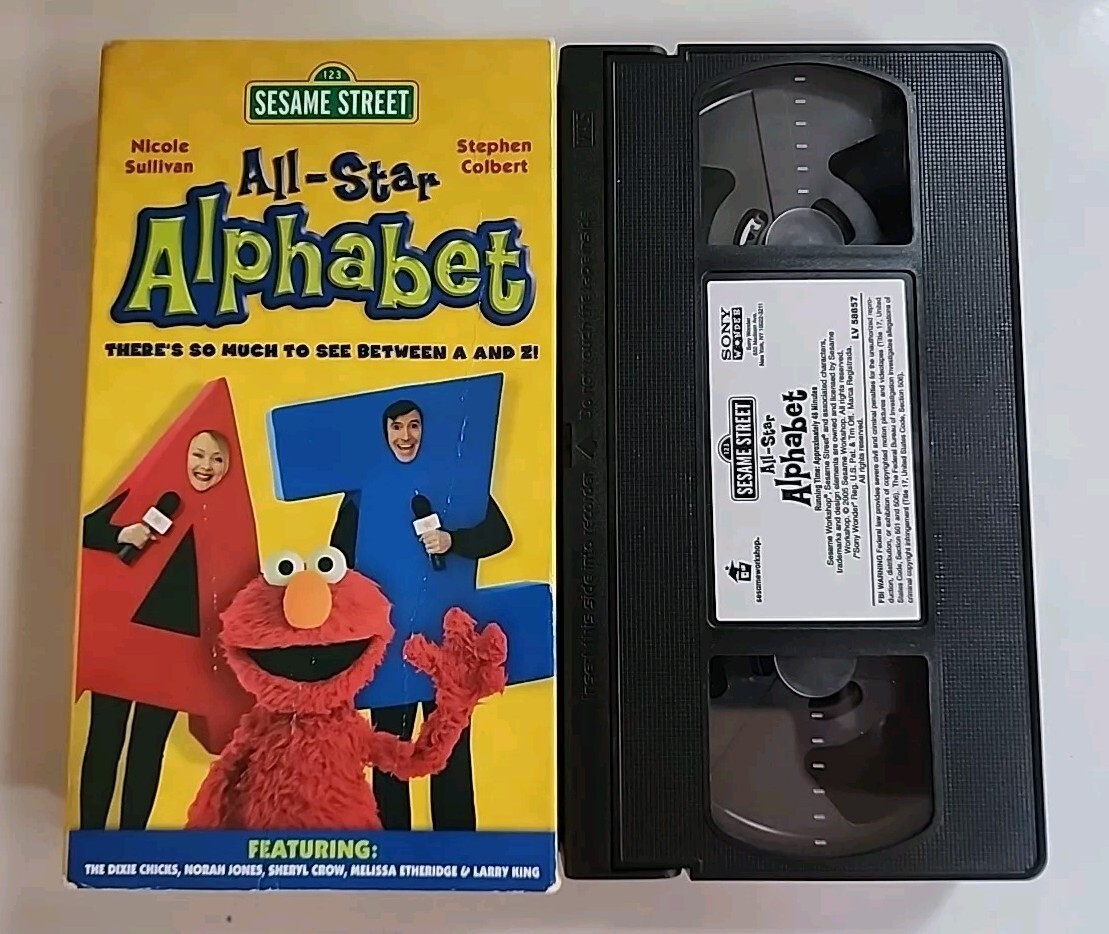 Sesame Street All-Star Alphabet (VHS, 2005) Stephen Colbert