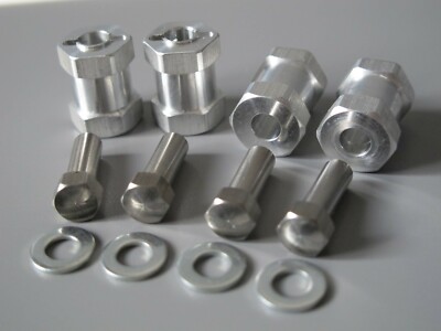 4x Aluminum 17mm Wheel Extender Wide Tamiya RC 1/10 CC01 CR01 TA01 TA02 12mm Hex