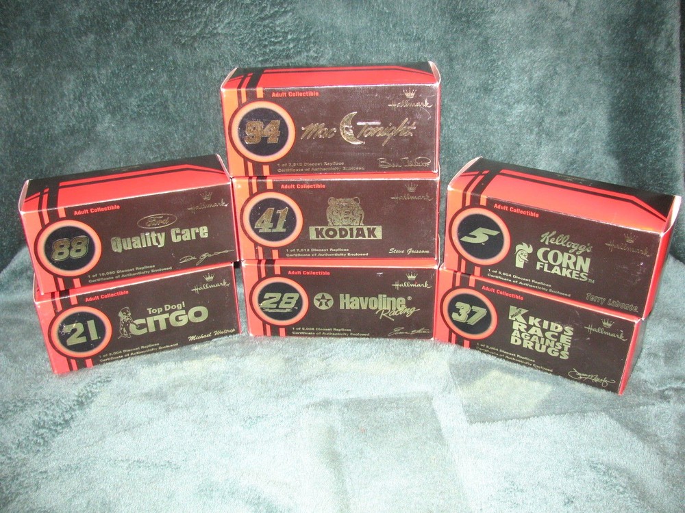 Hallmark Set 7 Different 1:43 Nascar Collectible Cars by Revell Limited Editions