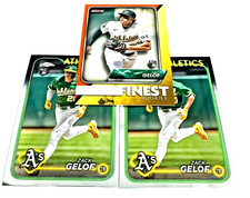 2024 Topps Finest Zack Gelof Finest Rookies RC Orange Refractor 17/25 +(2) Base