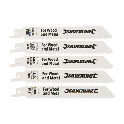 TOP PROMO 5 SÄGEBLÄTTER SÄBEL BIMETALL LANG 150 MM FÜR ABBRUCHSCHNITT