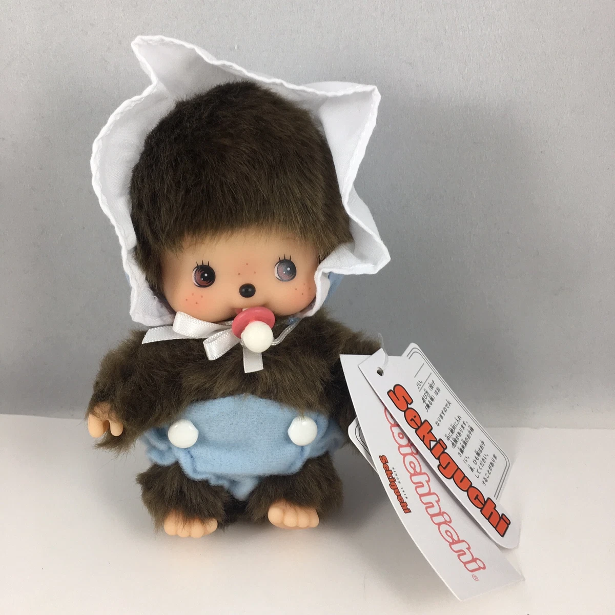 BEBICHHICHI BABY Blue Toddler Boy 5.5 Sekiguchi Monchhichi Monkey Doll Toy