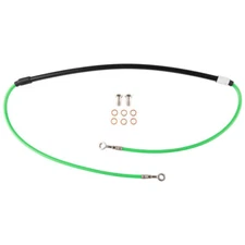 Tusk Front Steel Braided Brake Line Green Fits KAWASAKI KX 125 250 450 X SUZUKI