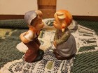 Boy And Girl Kissing Ceramic Figurines Made In Japan! Near Mint! — photo 1
