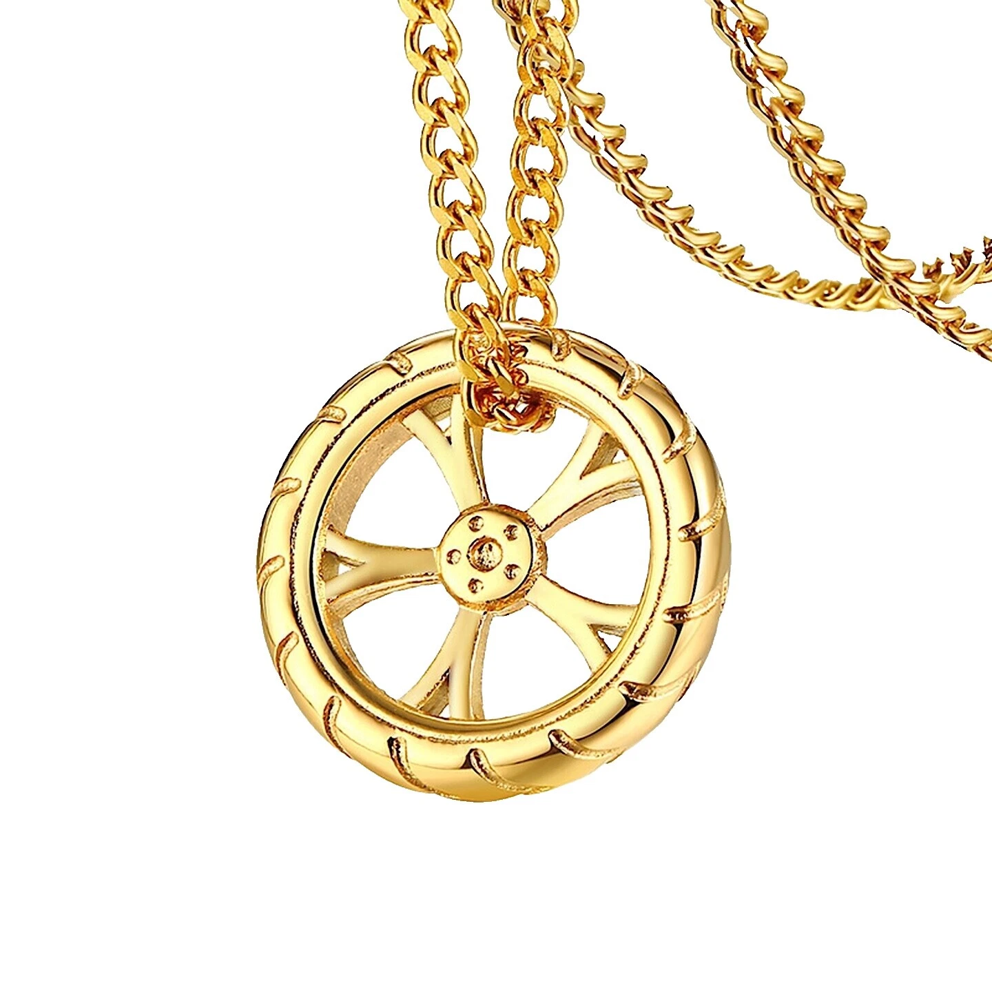 Colgante de acero inoxidable motorista Collares y colgantes para hombres