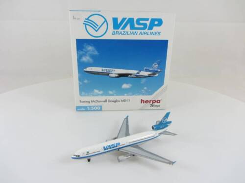 Herpa Wings 503518 Flugzeug-Modell Boing MD-11 der VASP 1:500, neuwertig mit OVP - Afbeelding 1 van 3