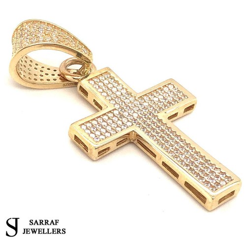 9ct GOLD CROSS PENDANT ONLY 375 Genuine 