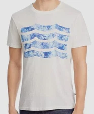 $62 Sol Angeles Men's White Cotton Wave Graphic Short Sleeve T-Shirt Size XL