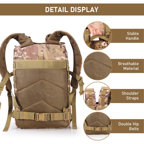 Mochila Multifuncional 45L Exterior Mochila Deportiva Camping Senderismo Bolsa de Viaje EE. UU. - Imagen 48 de 50