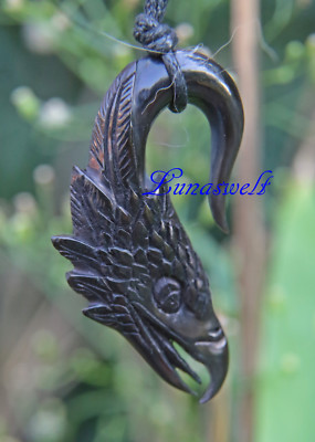 Adler Schmuck aus   Büffelhorn plus längenverstellbares Band Amulett 