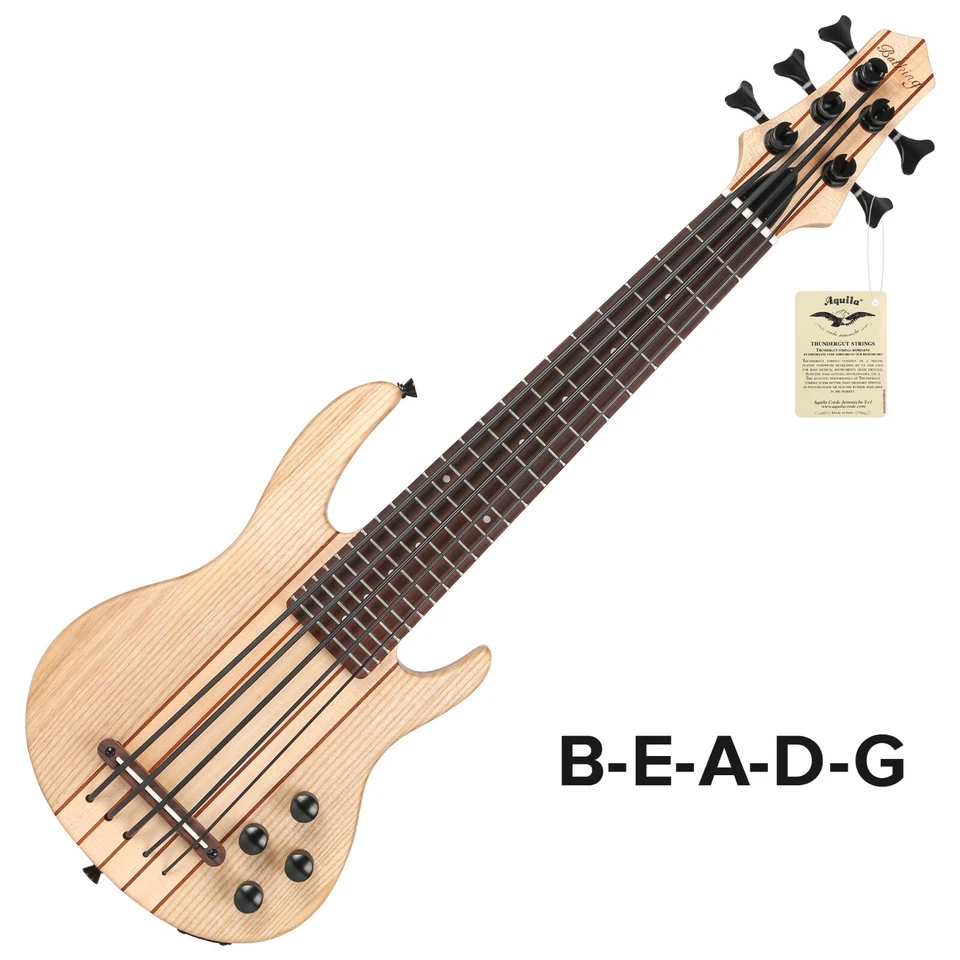 5-струнная укулеле MiNi электрический бас гриф через пепельное дерево корпус бас укэ с мягкой сумкой - Изображение 3 из 4