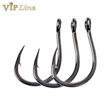 Lot 100 Fishing Hooks Jig Big Hook High Carbon Steel Bait Holder Fishhooks