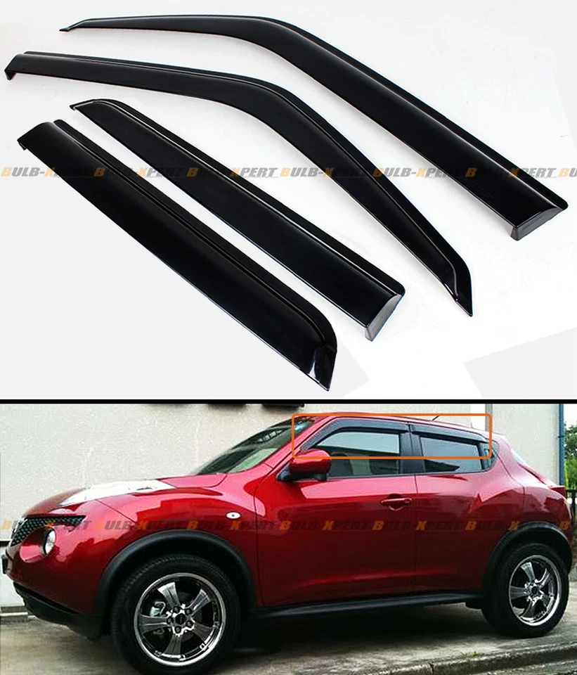 PARA NISSAN JUKE 2011-17 PREMIUM VENTANA TINTADA HUMO VISERA CLIMA JUEGO PROTECTOR LLUVIA Foto 2 de 4