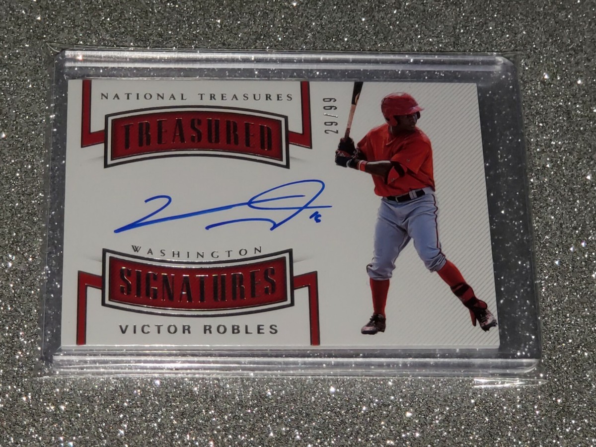 Victor Robles Autographed 2018 Panini National Treasured