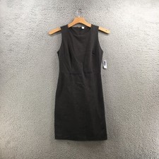 Old Navy Sheath Dress Womens M Tall Gray Cotton Blend Sleeveless Back Zip NEW
