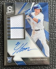 🔥NICO HOERNER 2020 SPECTRA USED ROOKIE PATCH AUTOGRAPH JERSEY #'d /199!🔥CUBS!