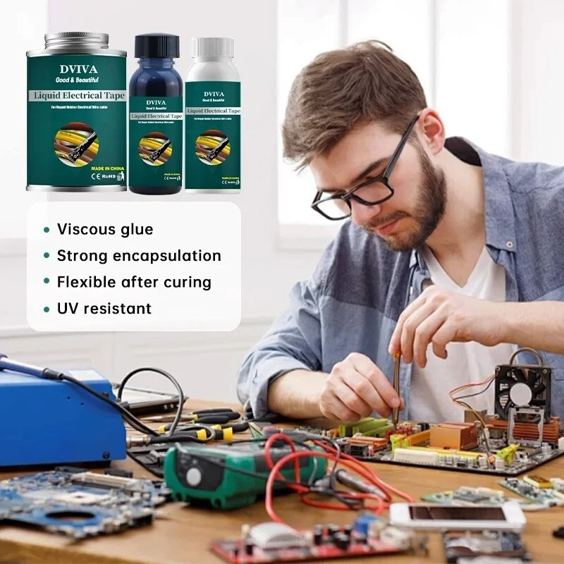 Liquid Electrical Tape Insulation Paste Sealant Suitable Fix Line Glue for Wires - Image 2 of 4